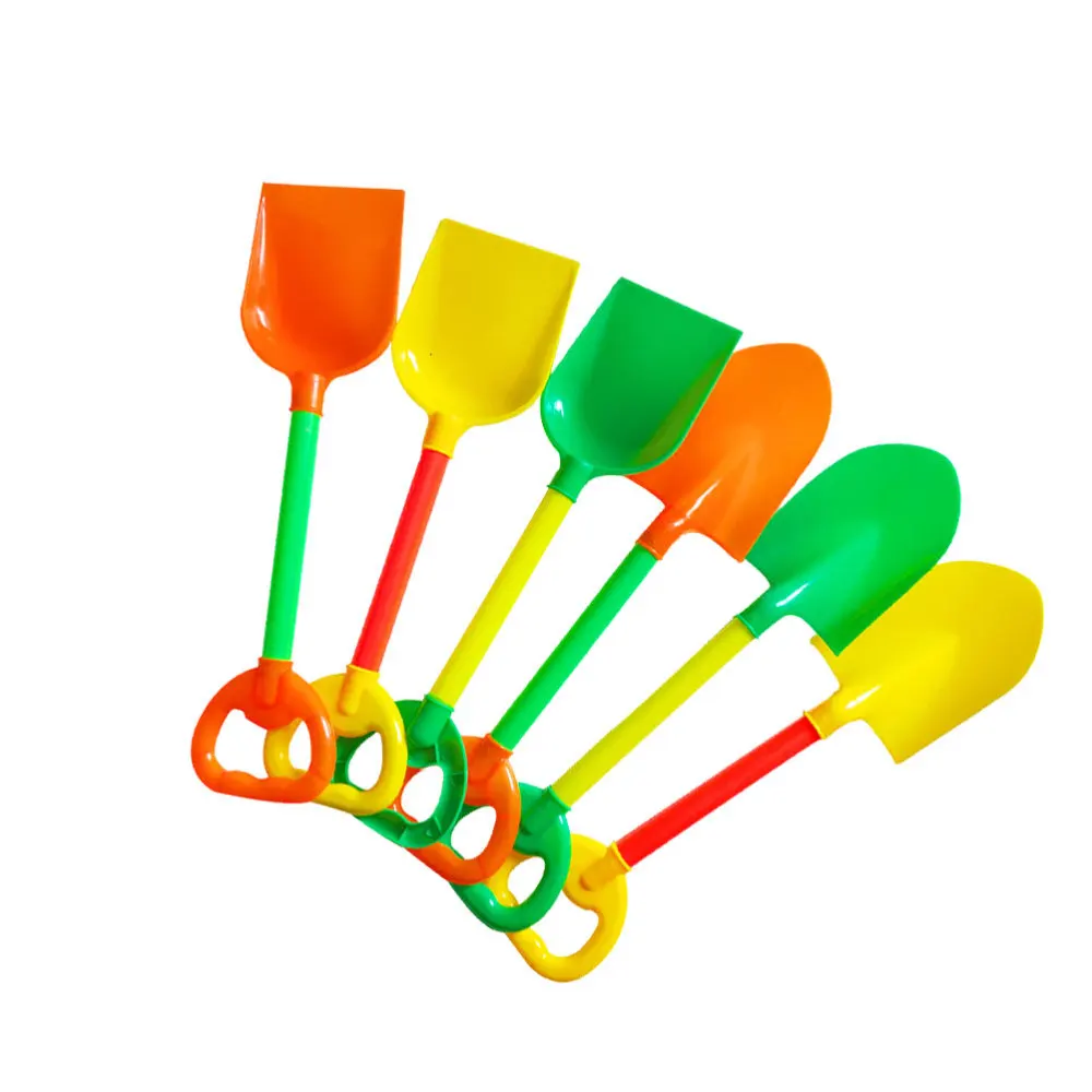 

6pcs Sand Shovel Scoop Beach Sand Lightweight Bright Color for Kids (Style and Color Random)