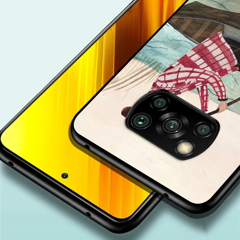 

Star Lake Mountain For Xiaomi Poco X3 NFC M3 M2 X2 F3 F2 Pro C3 F1 Mi Play Mix 3 A2 A1 6X 5X Black Phone Case