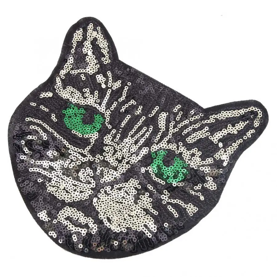 Patches Cat Head Embroidered Patch DIY Decor Cloth Sticker Applique Craft Clothing Accessories | Дом и сад