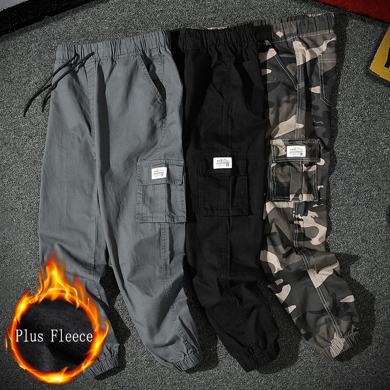 Autumn Winter Camouflage Pants Men Elastic Trousers Fashion Causal Cotton Streetwear Jogger Track Male Plus Size | Мужская одежда