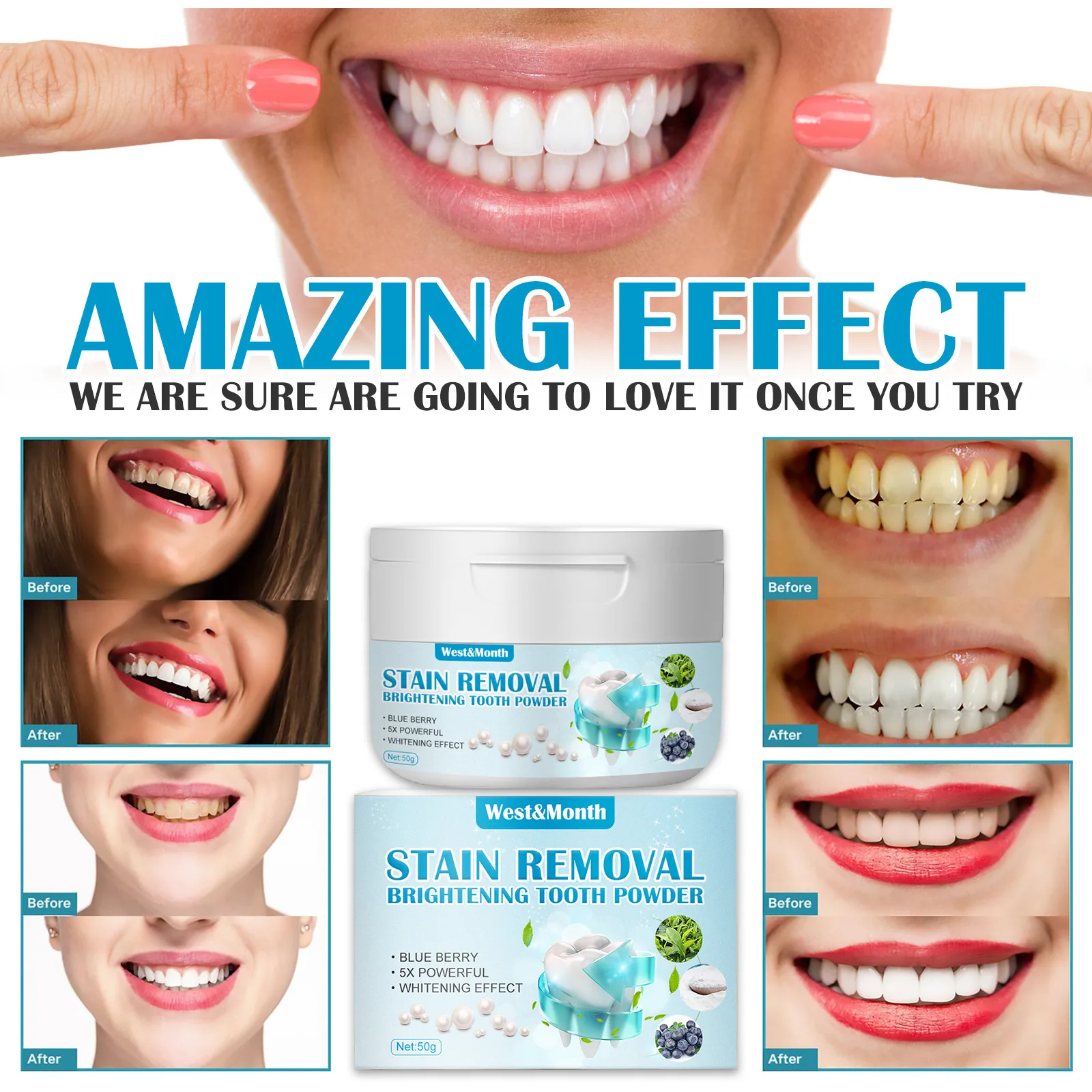 

Новый порошок для чистки зубов отбеливание зубов удаление пятен сохранение свежести полости рта для женщин и мужчин чистка зубов порошок