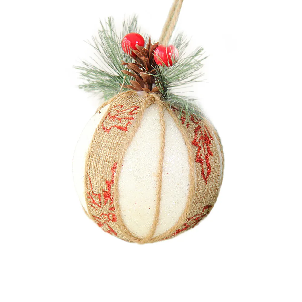 НОВАЯ РОЖДЕСТВЕНСКАЯ льняная вешалка для шариков рождественские безделушки
