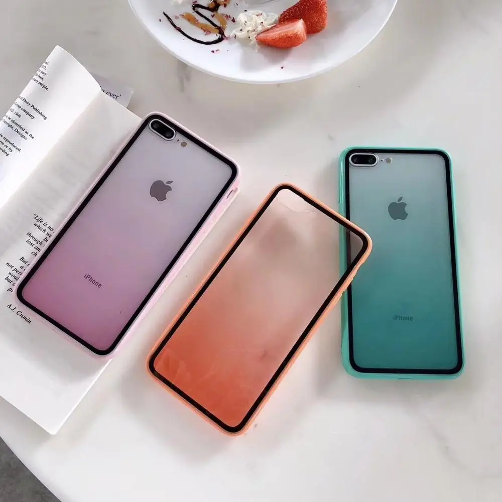 Роскошный прозрачный градиентный чехол для телефона PEIPEN iphone XS Max XR 7 8 6 6S Plus