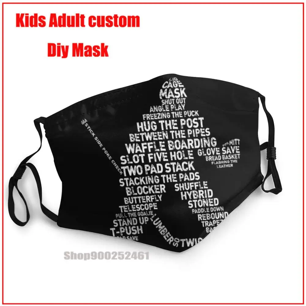 

Хоккейная вратарь Типографика Сделай Сам модная детская маска Гарри маска смываемая маска для лица многоразовая дизайнерская маска uxury