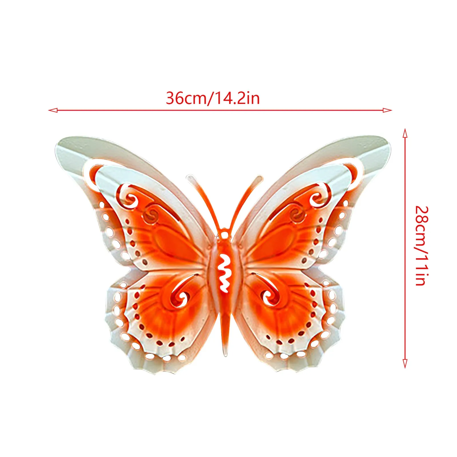 

Creative metal products Modern Popular Realistic Butterfly Home Garden Wall Hanging Decoration CraftsHanging outdoor ornaments