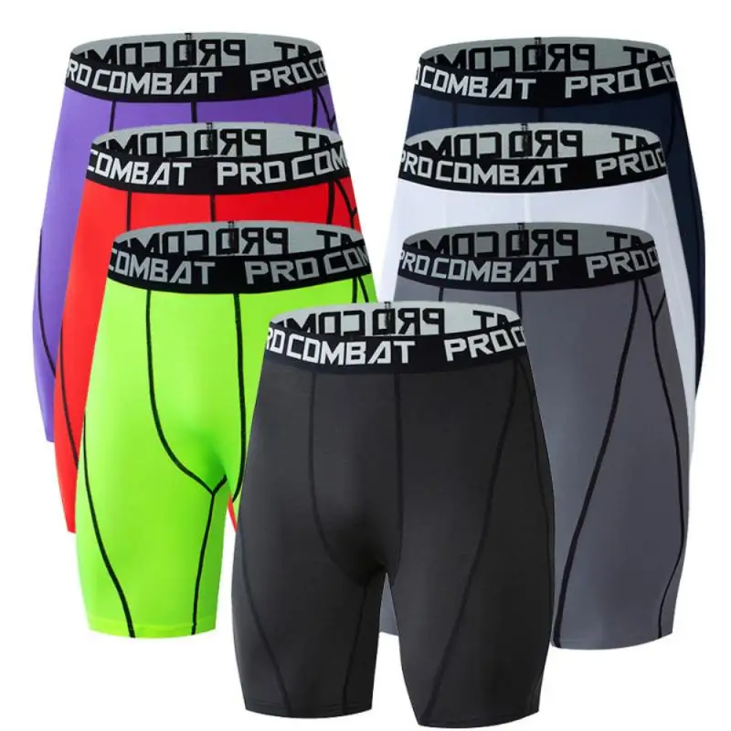 2021 Compression Shorts Men Newest Bodybuilding Tights Short Gym Male Muscle Alive Elastic Running Dropshipping | Спорт и
