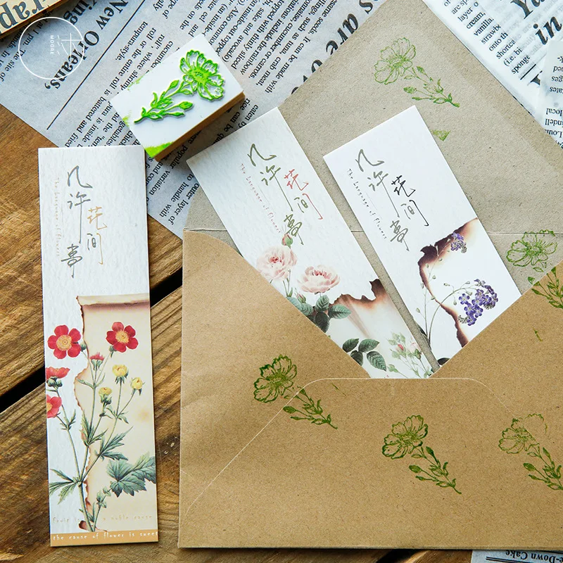 30 шт./компл. ретро растительный цветок бумажная Закладка мультяшная книга