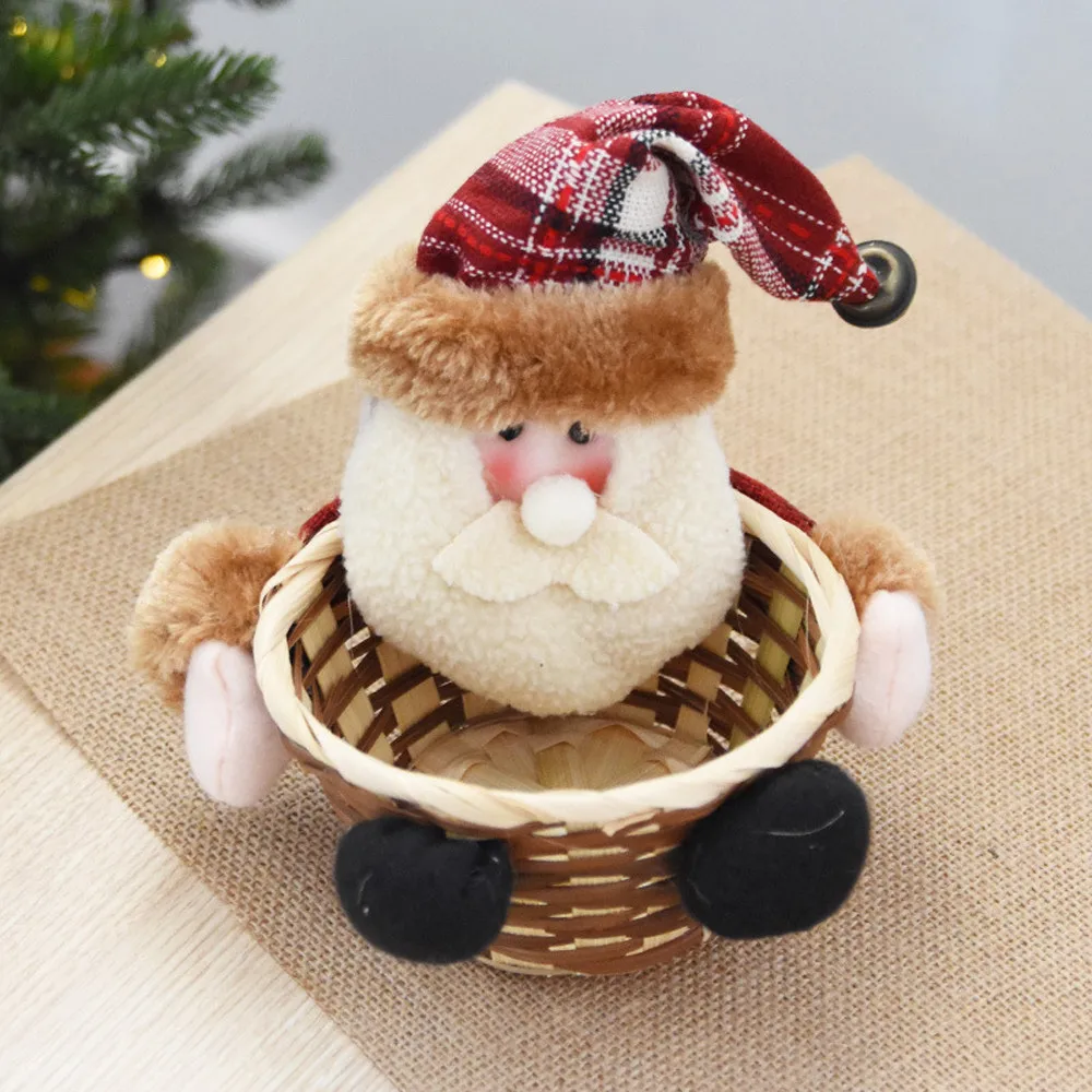 Рождественские конфеты корзина для хранения украшения Санта Клаус подарок