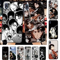 anime attack on titan levi ackerman phone case for samsung a51 01 50 71 21s 70 31 40 30 10 20 s e 11 91 a7 a8 2018