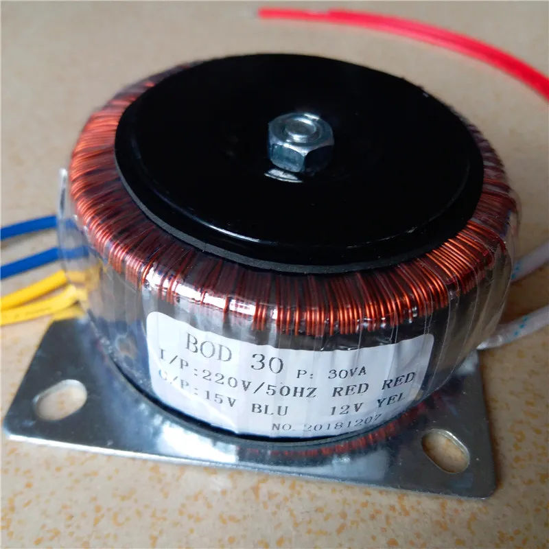 15V 1A 12V кольцо медные опоры для трансформатора 30VA 220V вход пользовательские