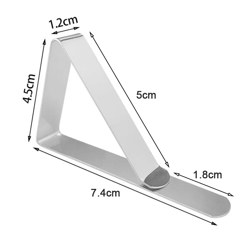 

4PCS Stainless Steel Tablecloth Clamps Wedding Promenade Table Cover Holder Clip Promenade/Round Board Stable Clips