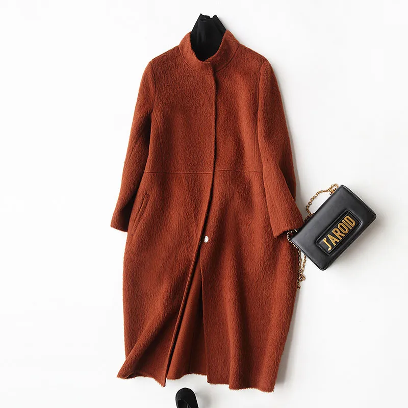 

Coat Wool Female Autumn Winter Coat Women Alpaca Cashmere Women's Coats Long Jackets Overcoat casaco feminino WYQ1250 's s