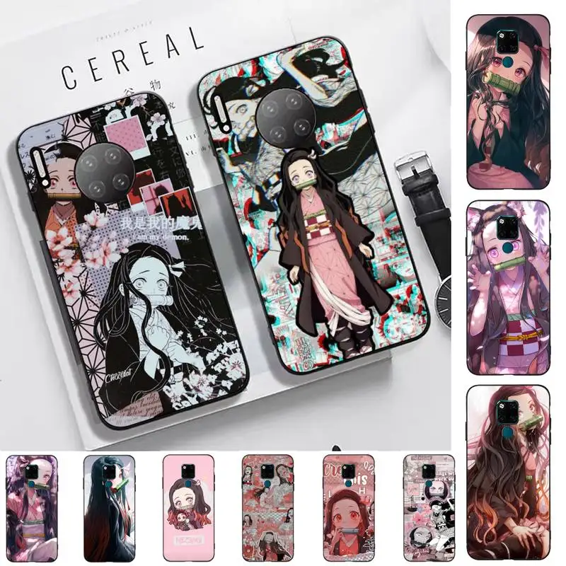 

TOPLBPCS Nezuko Demon Slayer collage Anime Phone Case for Huawei Mate 20 10 9 40 30 lite pro X Nova 2 3i 7se