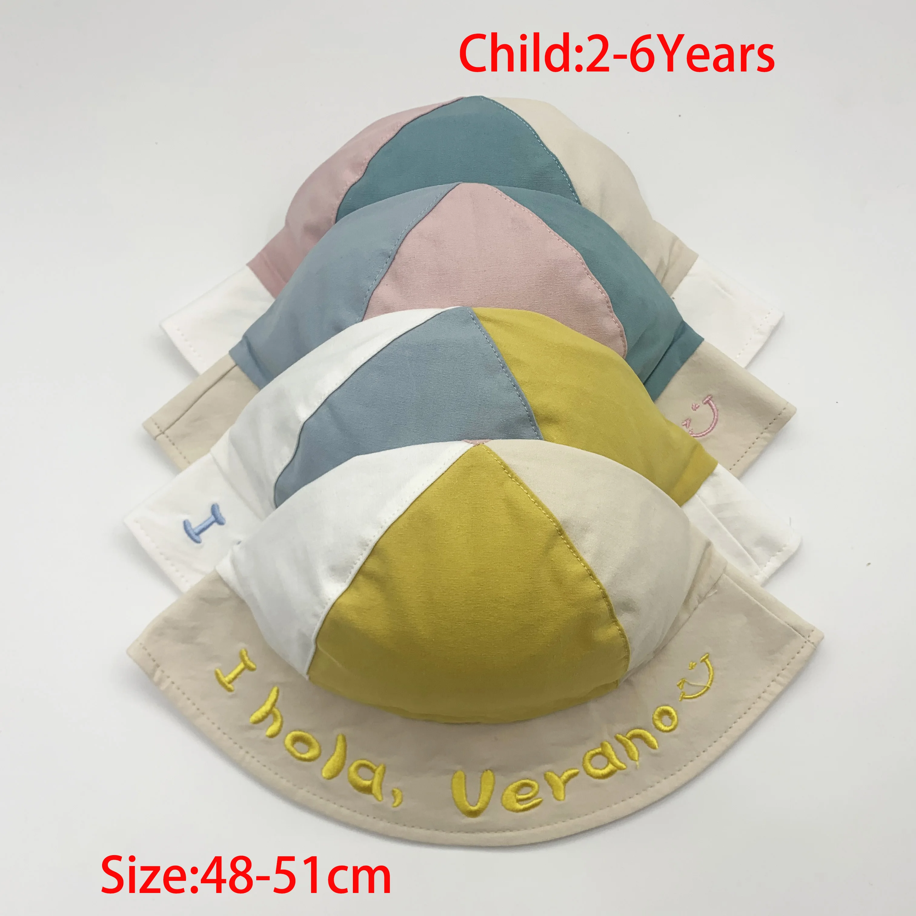 

Child Casual Fisherman Hip Hop Hat Fishing Letter Bucket Hat Cap I Hola Sun Protection Cotton Fisherman Bob Boy Girl Hat