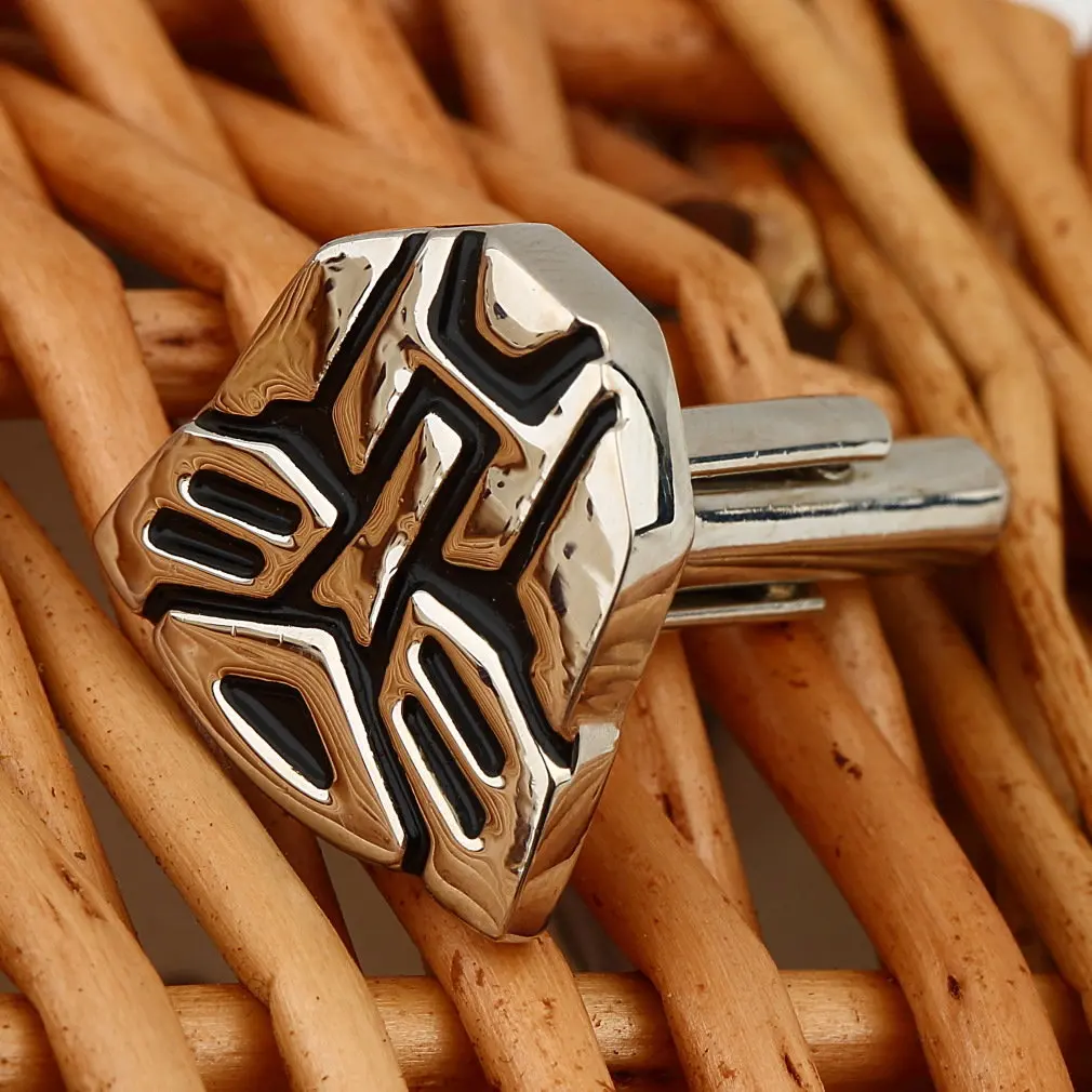 Мужская рубашка для свадебной вечеринки квадратная DC Marvel супер герой Запонки