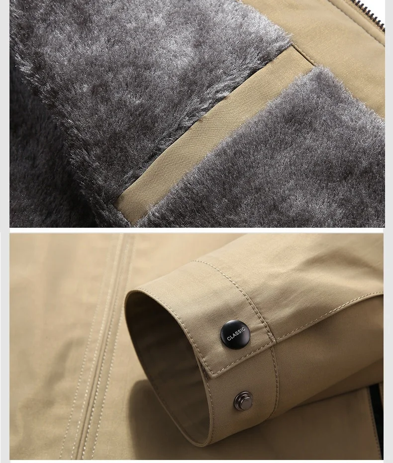 Три в одном Мужская зимняя утепленная куртка из флиса с воротником стойкой