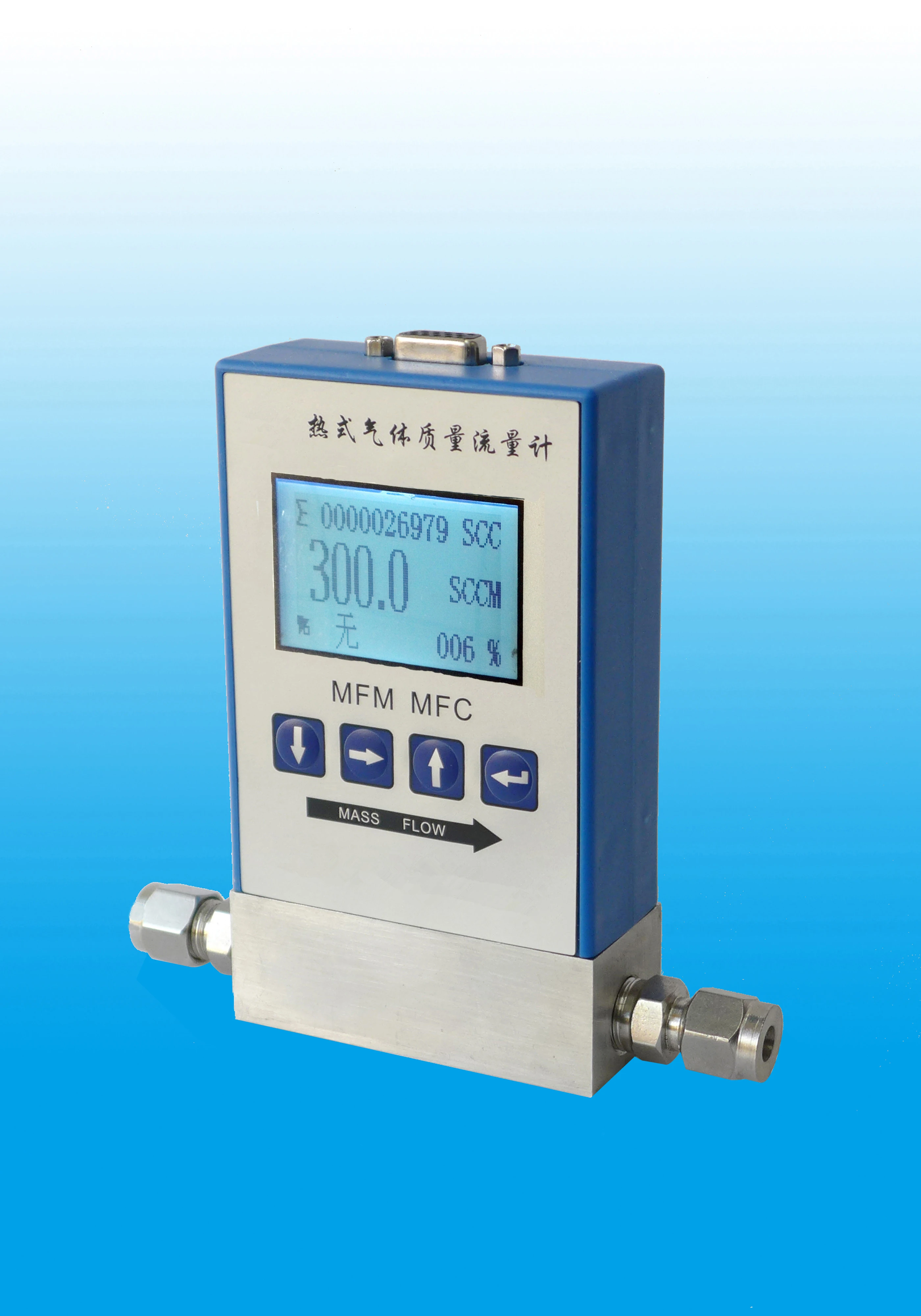 Compress air oxygen argon nitrogen micro gas flow Thermal mass meter 1-15L/min 24VDC power supply LCD display 4-20mA | Инструменты