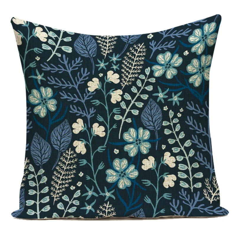 Полиэфирная квадратная наволочка декоративные цветочные животные подушка с