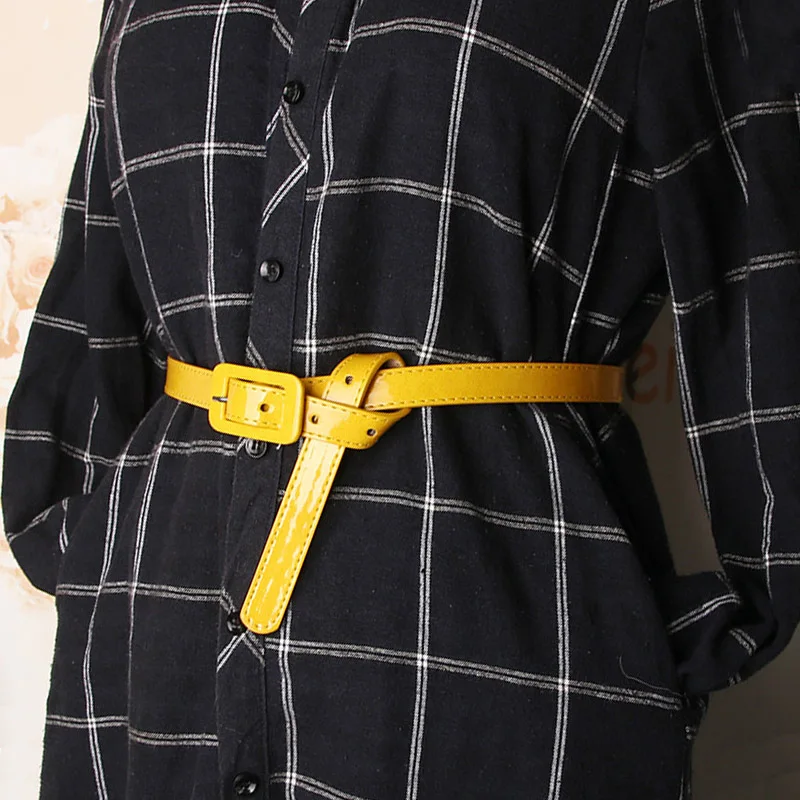 Модные туфли леденцового Цвет Лакированная кожа ремень квадратной