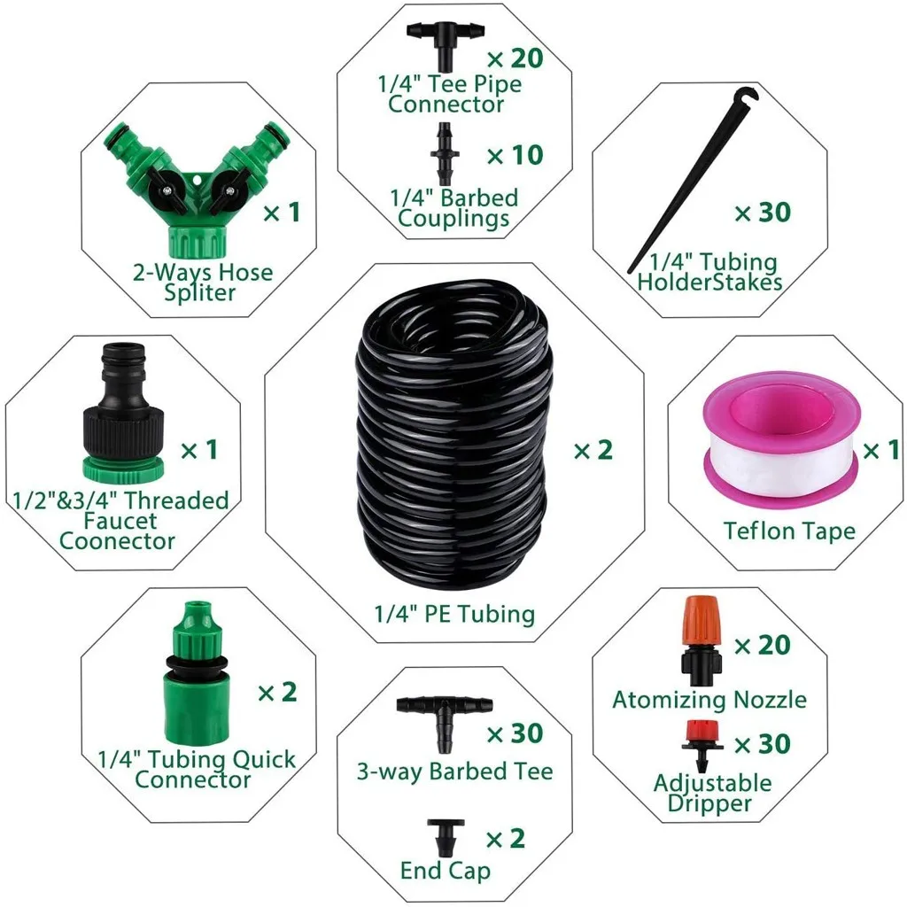 149 шт. система орошения набор садовый таймер шланг капельного капельный полив