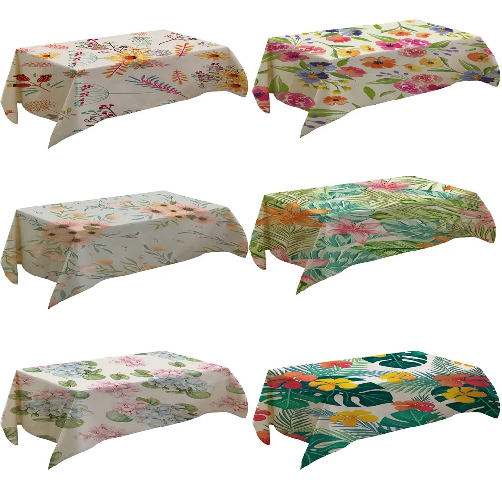 Элегантная скатерть с рисунком листьев дерева многофункциональная