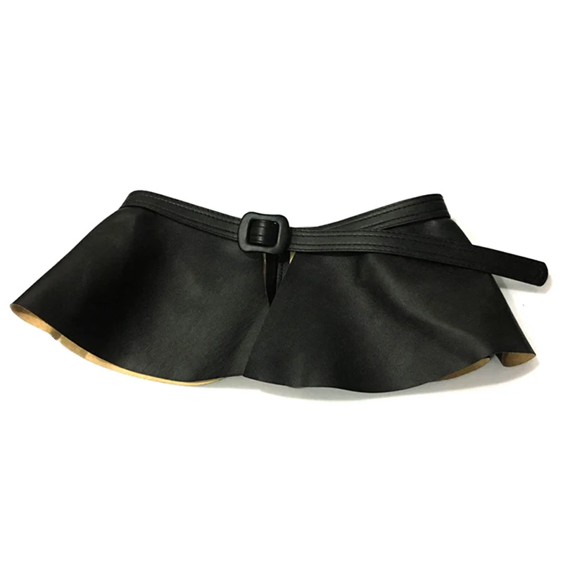 Plain black Женские широкие пояса; Новинка; повседневная кожаная юбка с рюшами; широкие ремни; женские украшенные индивидуальные широкие пояса; женские аксессуары - Цвет: Plain black