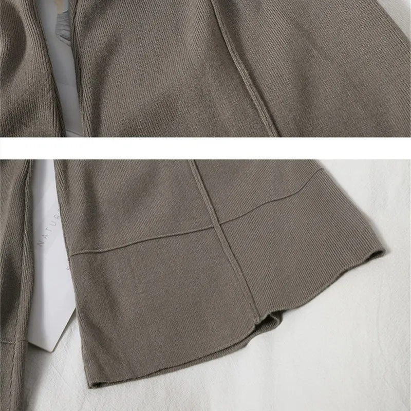 

Women High-Waisted Drape Wide Leg Knitted Sweater Pants 2021 Spring Autumn Casual Solid Color Elastic Loose Female Trousers