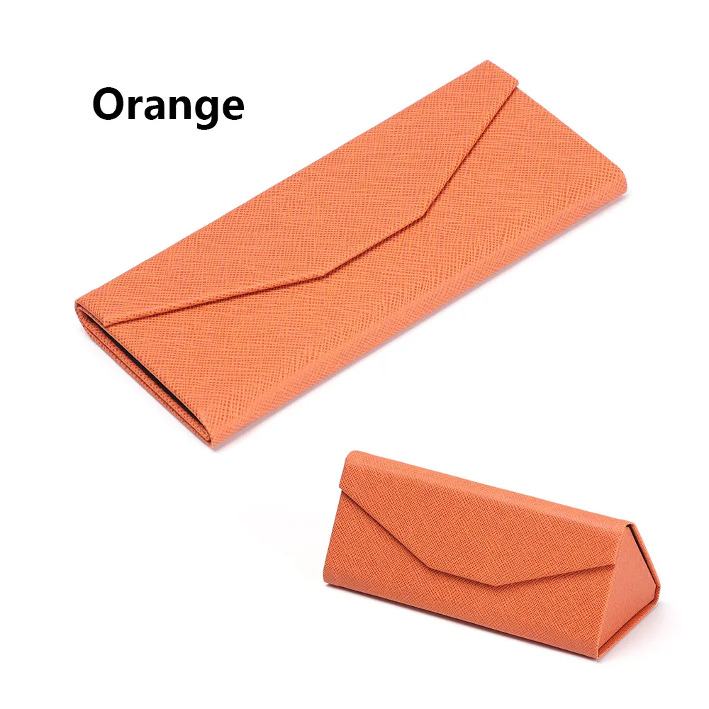 orange 1 шт. модный унисекс портативный складной треугольный футляр для очков бизнес Водонепроницаемый Чехол для очков черные защитные очки - Цвет: orange