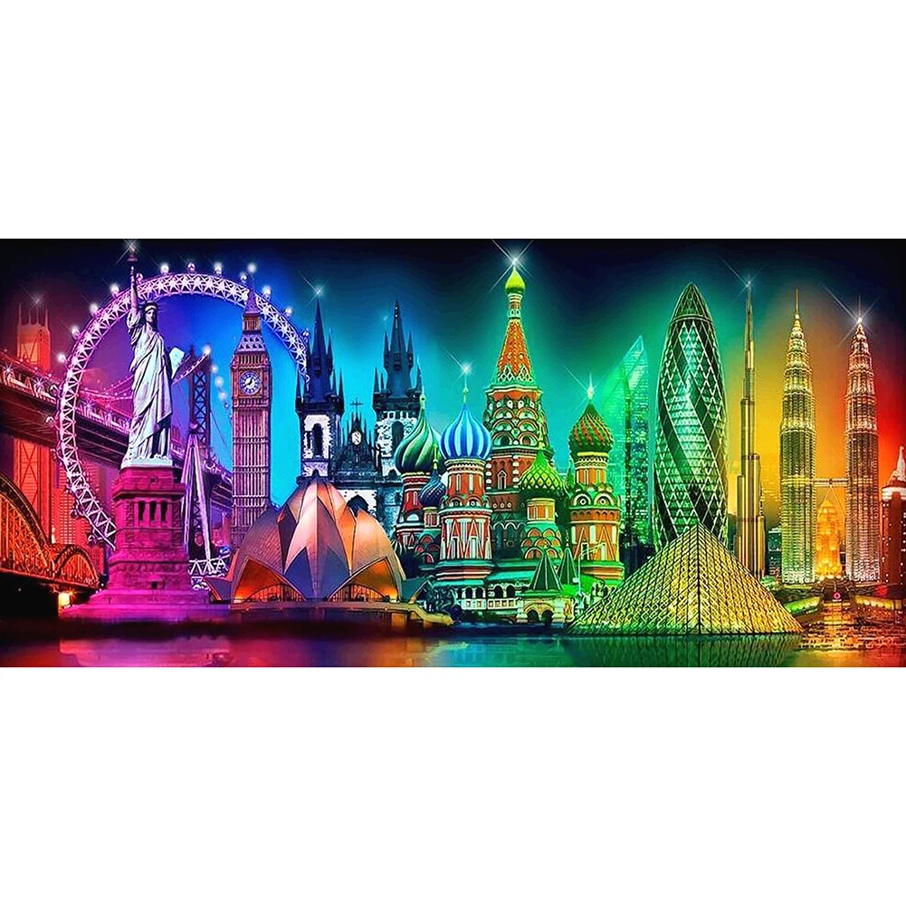 Алмазная 5d-картина сделай сам с полным заполнением Настенная Наклейка ночным