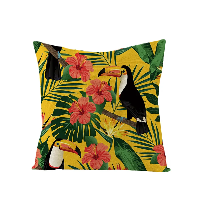 Тропические растения пальмовых листьев зеленые листья монстера Чехлы цветок