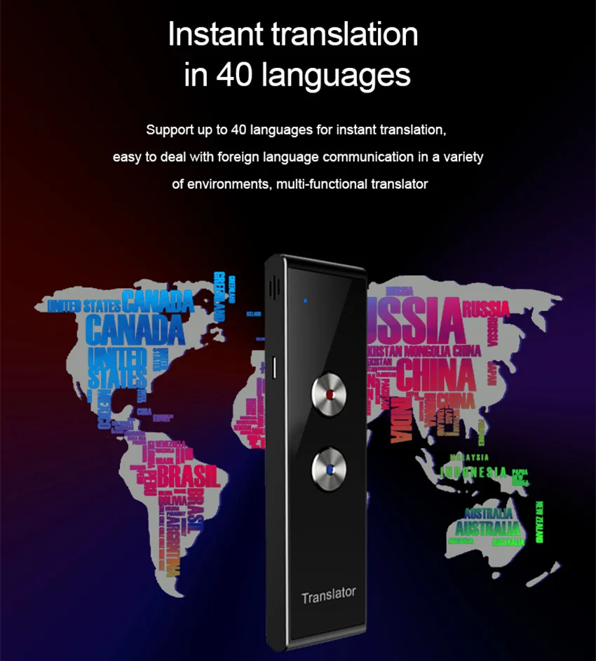 Intelligent Voice Translator T8 intelligent simultaneous interpreter 42 languages WiFi tourism translation | Электроника
