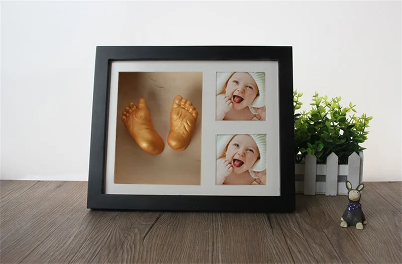 3D детская ручная форма нога печать фоторамка DIY штукатурка литье комплект стерео клон отпечаток руки Мемориал растут запись сувенир
