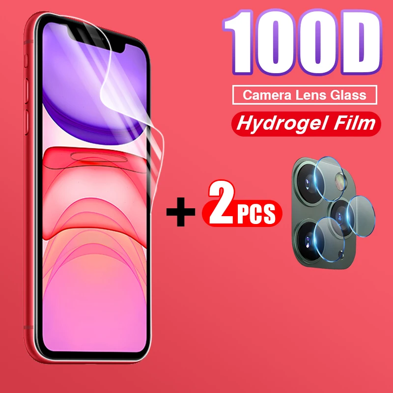 100D полное покрытие Гидрогелевая мягкая пленка для iphone 11 Pro X XR XS Max 8 7 6s PLus защита