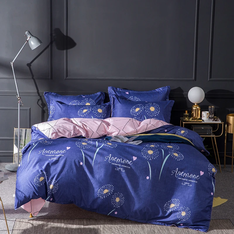 Комплект постельного белья с одуванчиком модный плоский лист или простыня на