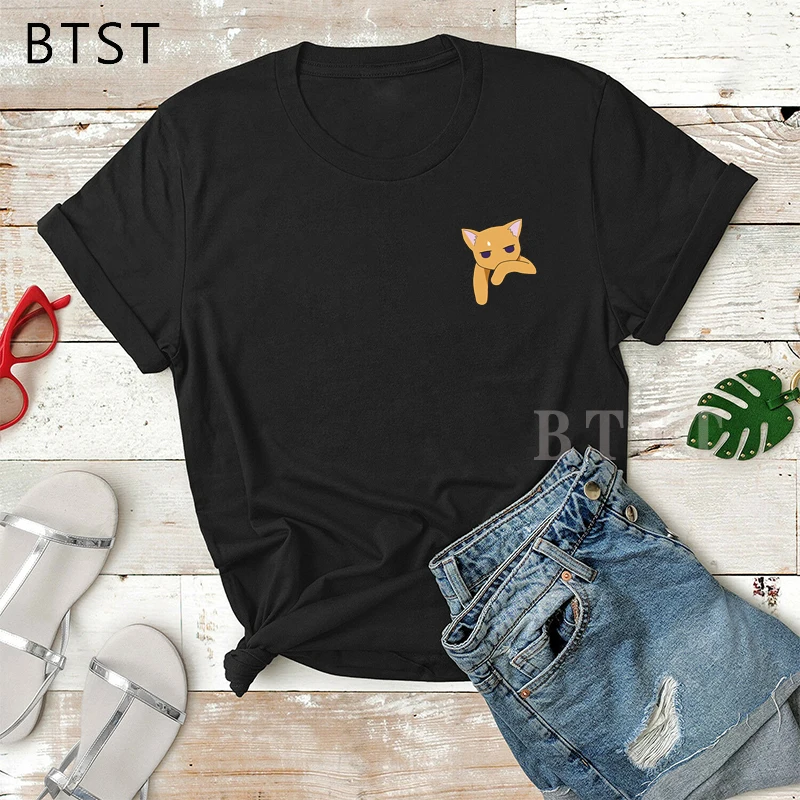 Женская футболка с коротким рукавом Kyo Готическая изображением кошки корзины