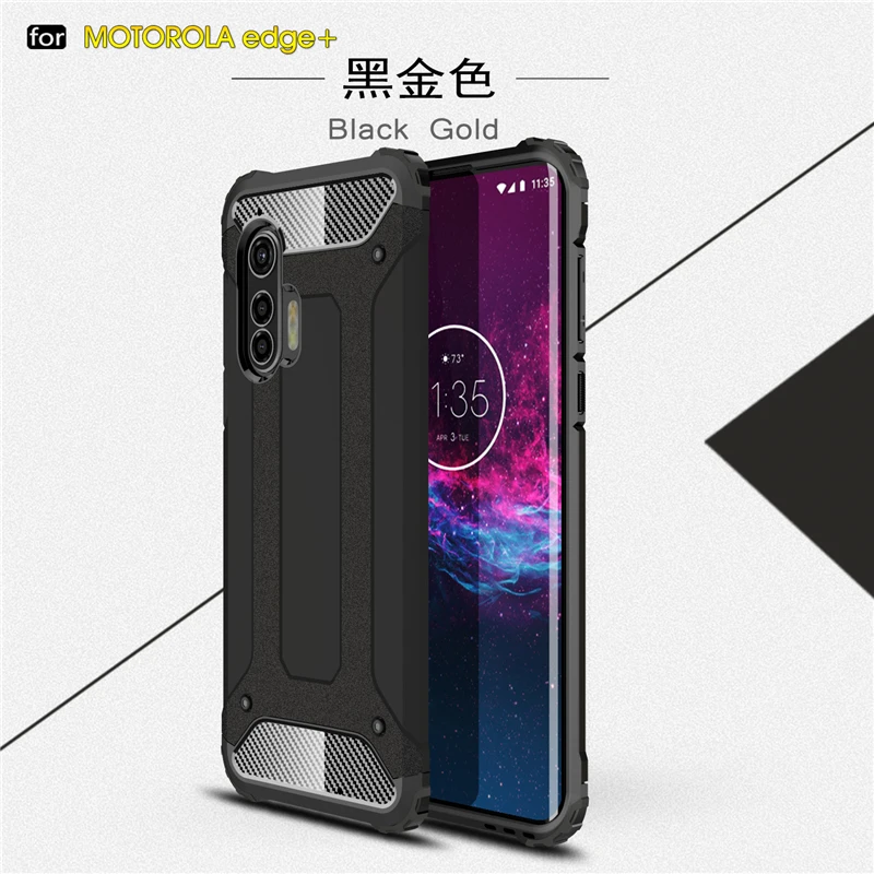 

For Motorola Edge Plus Case Fundas Rubber Armor Shell TPU Protective Phone Case For Motorola Edge Plus Cover For Moto Edge Plus