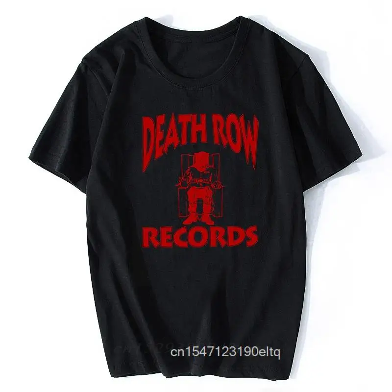 

DEATH ROW RECORDS T Shirt Men High Quality Aesthetic Cool Vintage Hip Hop T-shirt Harajuku Streetwear Camisetas Hombre