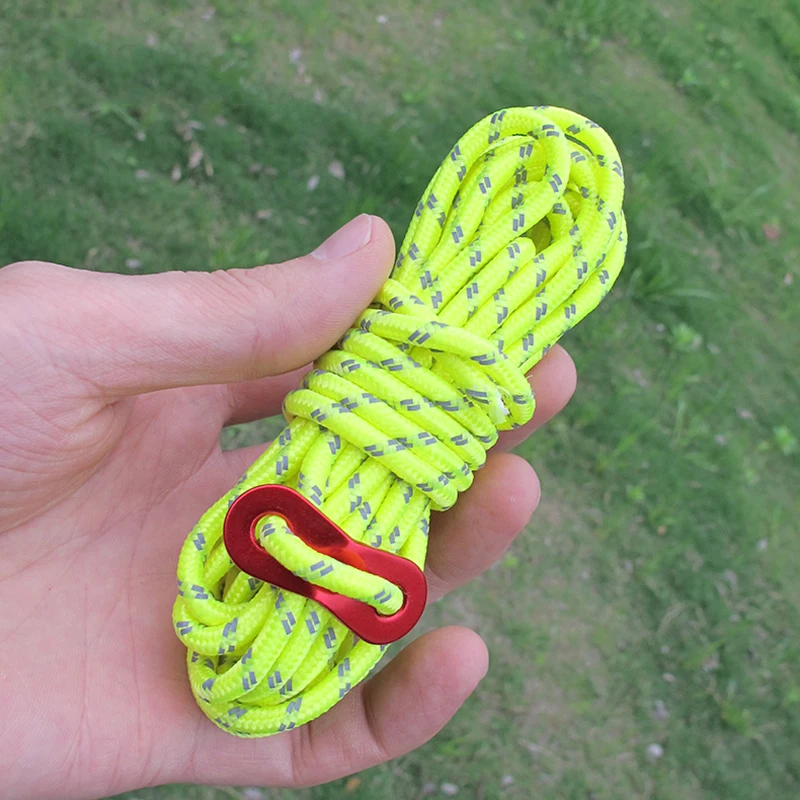 

3 Colors Outdoor Rock Climbing Rope 4mm Diameter High Strength Survival Paracord Safety Rope Cord String Hiking Accessory