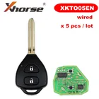 Проводной универсальный пульт дистанционного управления XHORSE XKTO05EN для Toyota Style Flat, 2 кнопки, английская версия