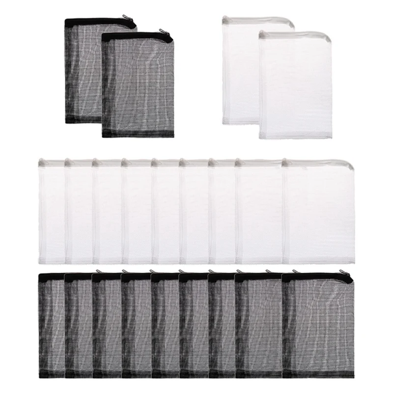 Полиэфирная Сетчатая Сумка для аквариума пруда медиа молния белая 20x15 см | Дом и