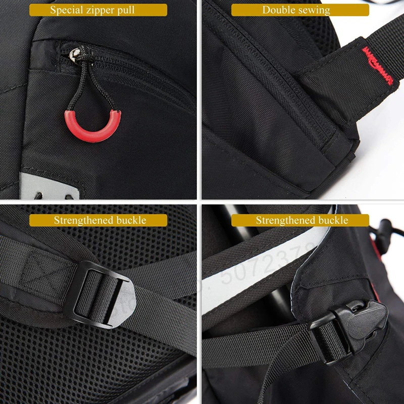Large Capacity DSLR Camera Bag Outdoor Travel Nylon Waterproof Photography Backpack For Tripod Flash Light Camera w/ Rain Cover