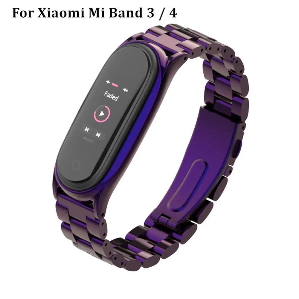 

Металлический браслет Duoteng для Xio mi band 3 mi band 4 ремешок из нержавеющей стали для mi band 3 4 ремешок для часов металлический ремешок на запястье с Ч...