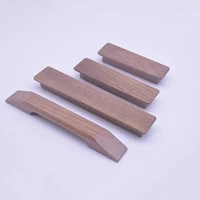 4pcslot solid wood handle retro black walnut color cabinet wardrobe drawer door wooden handle hardware accessories