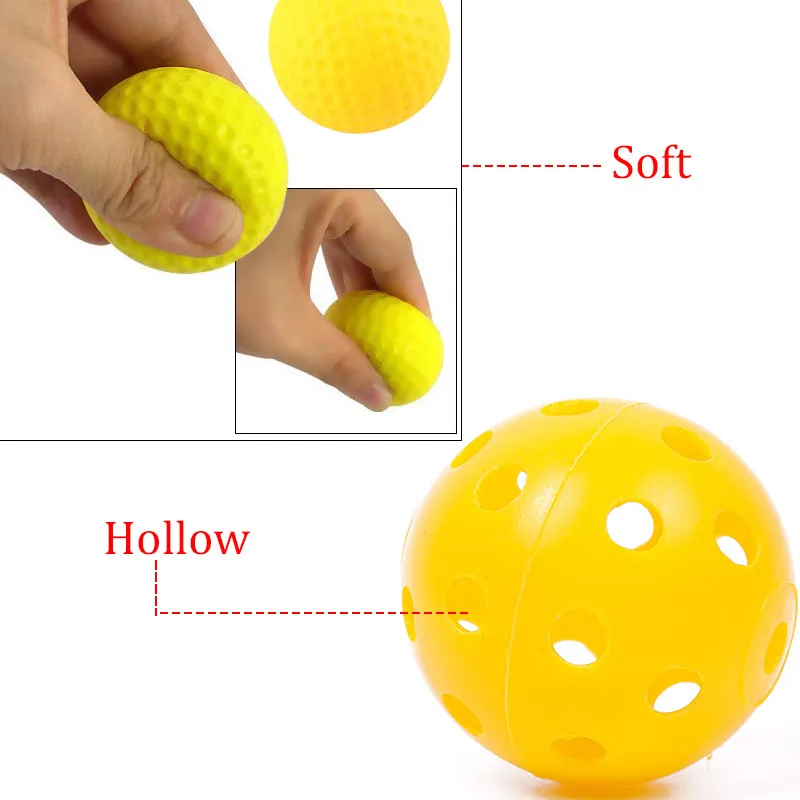 

2/10Pcs Golf Balls Plastic Whiffle Airflow Hollow Golf Practice Sports Golf Accessories Balls Kids Childrem Playing Balls 4CM
