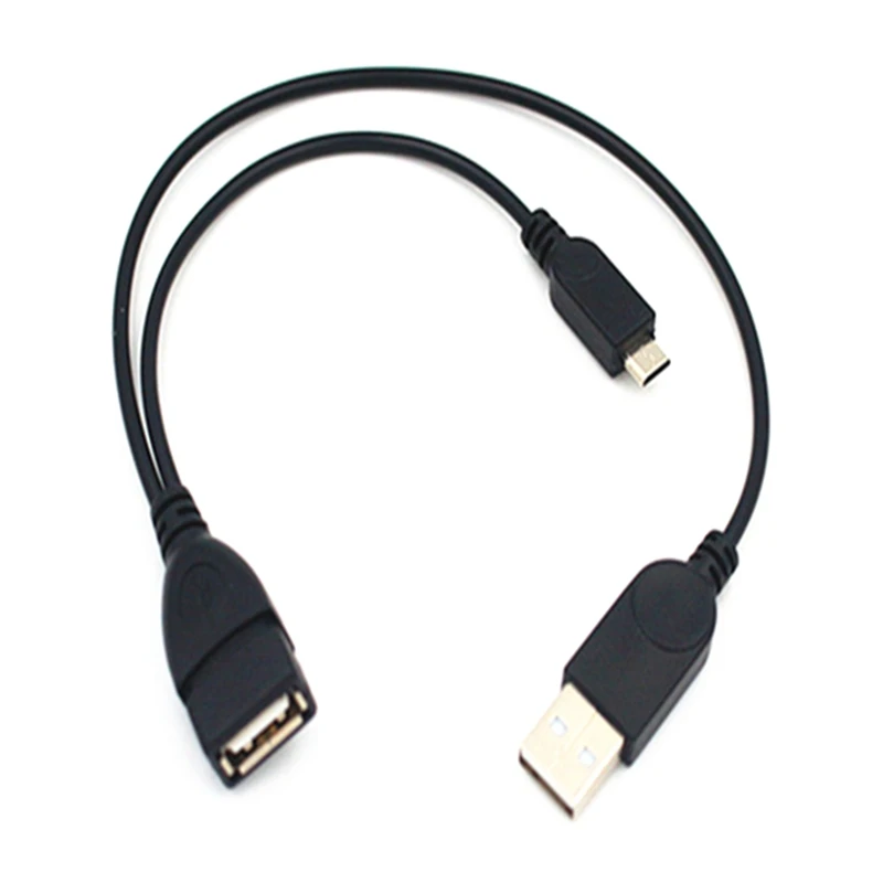 

Micro USB 2.0 5 Pin Host OTG Cable adapter With USB Power For Cell Phone Tablet PC mobile phone external U disk reader cable