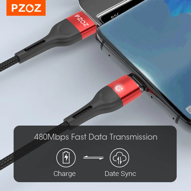 PZOZ Magnetic Cable Micro USB C Fast Charging Adapter Microusb Magnet Type C Mobile Phone Cable Data Charger For iPhone 12 Pro