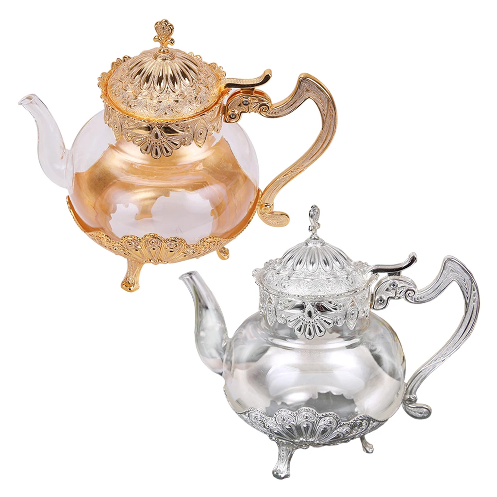 

1000ml Clear Glass Teapot for Tea, Juice, Coffee Kettle Heat-Resistant Wedding Use Best Gift for Wife, Mum, Girlfriend, Teacher