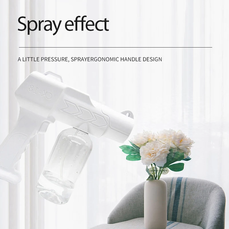 

500ml Electric Wireless Disinfection Sprayer Handheld ABS USB Rechargeable Nano Atomizer Steam Spray Gun With UV Germicidal Lamp