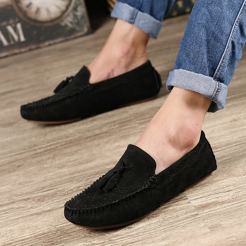 Летняя мужская обувь в горошек Новая повседневная на плоской подошве мужские