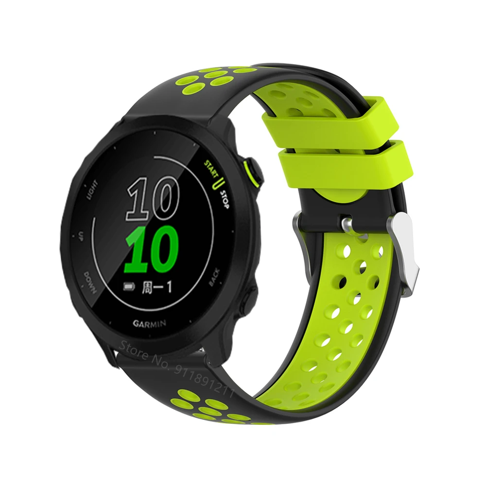 Силиконовый ремешок для наручных часов Garmin Forerunner 158/245/245M/645/шнур 2/Vivoactive 4/3/шнур SQ